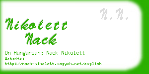 nikolett nack business card
